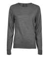 T6006 6006 Tee Jays Ladies Crew Neck Sweater Grey melange colour image